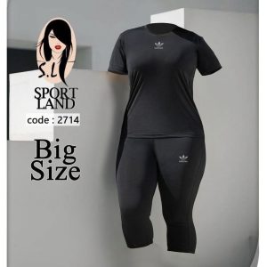 ست تیشرت شلوارک ورزشی زنانه کد 2614 d