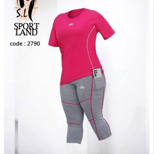 ست تیشرت شلوارک ورزشی زنانه کد 2790 d