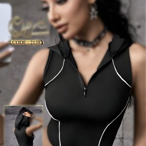 کراپ نیم زیپ مغزی خور ورزشی زنانه کد 2138 d