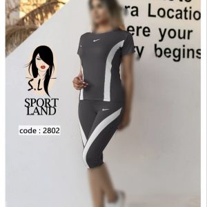 ست تیشرت شلوارک ورزشی زنانه کد 2802 d