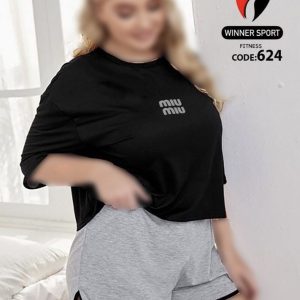 ست کراپ شورتک ورزشی زنانه کد 624 d