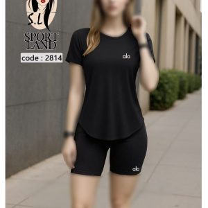 ست تیشرت شلوارک ورزشی زنانه کد 2814 d