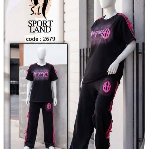 ست تیشرت شلواربگ زنانه کد 2679 d