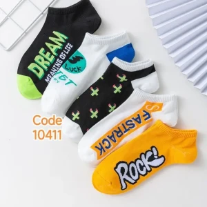 جوراب مچی مردانه طرح rock کد 10411  d (10جفتی)