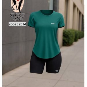 ست تیشرت شلوارک ورزشی زنانه کد 2814 d
