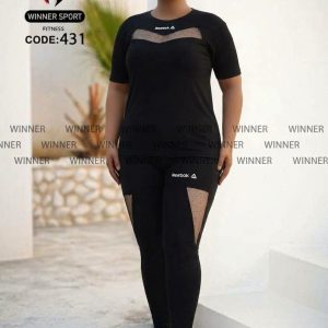 ست تیشرت شلوار سایزبزرگ ورزشی زنانه کد 431 d