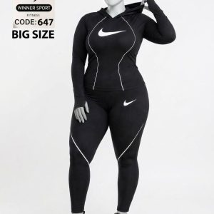 ست سوییشرت شلوار بیگ و فری سایز ورزشی زنانه کد 647 d