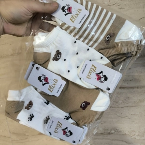 جوراب مچی زنونه خرس میکس تم کرم الکسیر d (۱۲جفتی)
